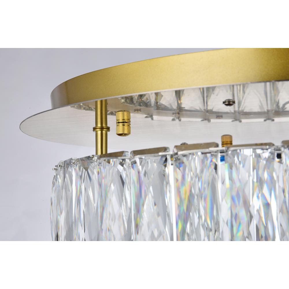 Monroe LED light gold Flush mount Clear Royal Cut Crystal. Picture 3