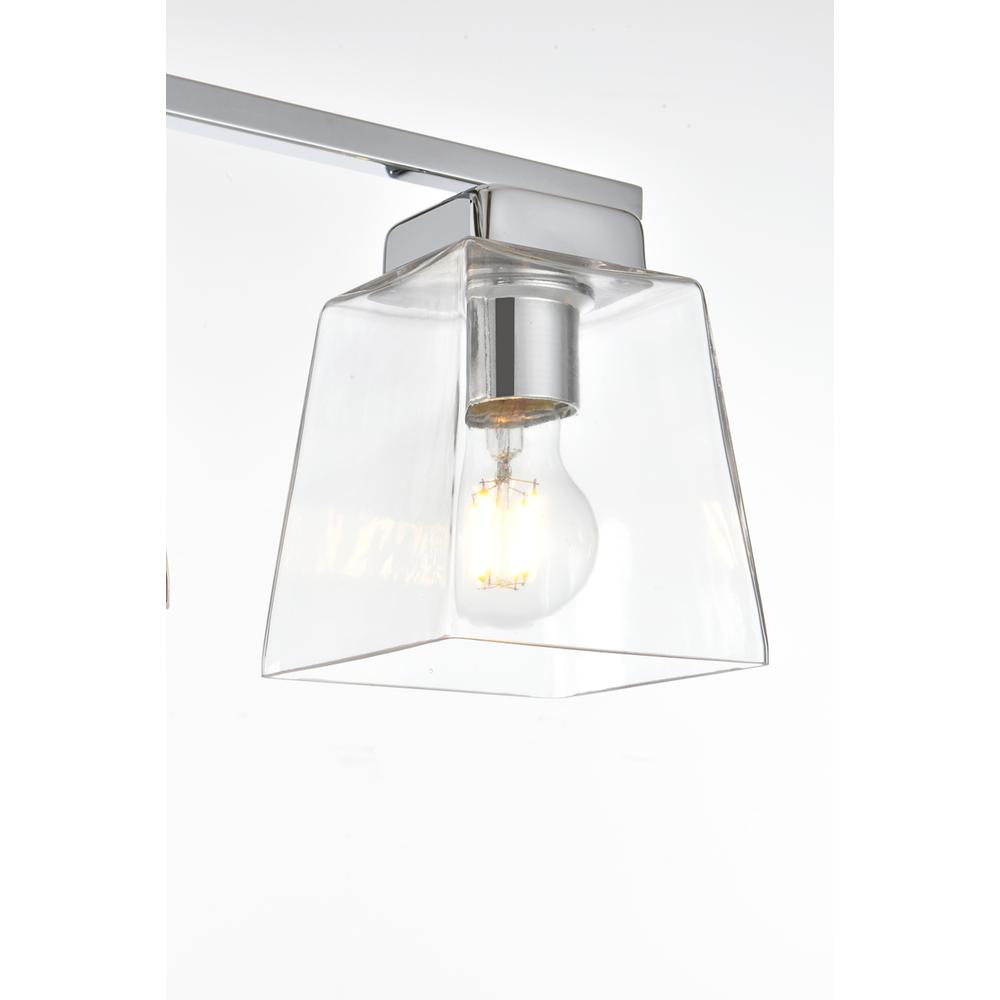 Merrick 3 light Chrome and Clear Bath Sconce. Picture 4