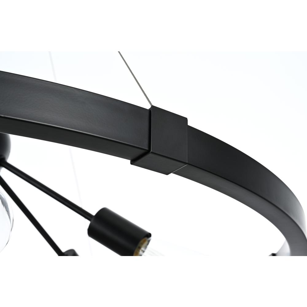Thora 32 inch Pendant Light in Black. Picture 5