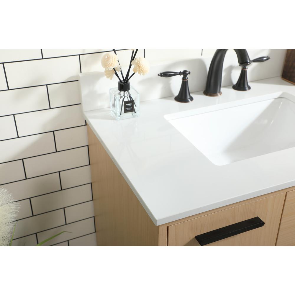 30 inch bathroom vanity in Maple with backsplash. Picture 5