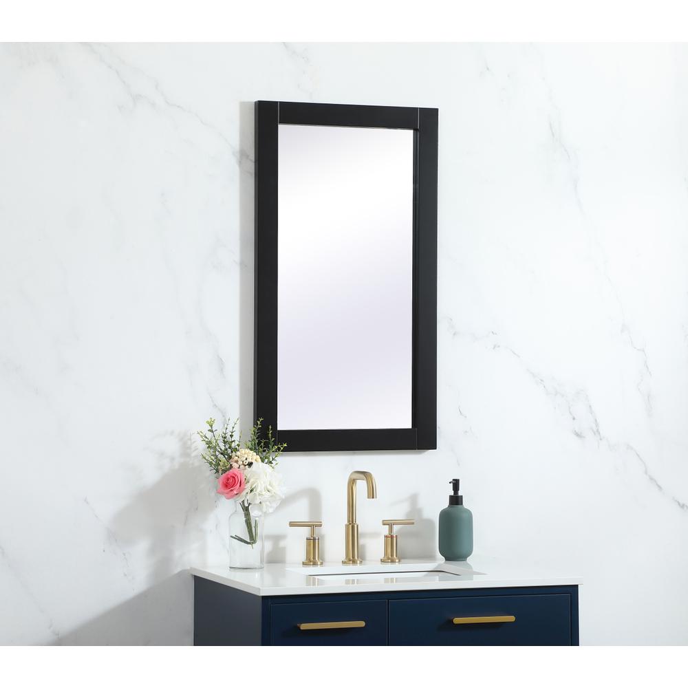 Aqua vanity mirror 18x32 inch in black. Picture 2