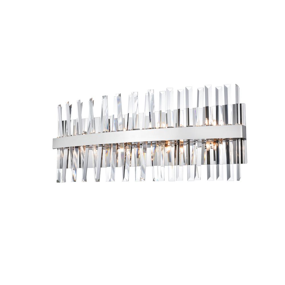 Serephina 30 inch crystal bath sconce in chrome. Picture 2