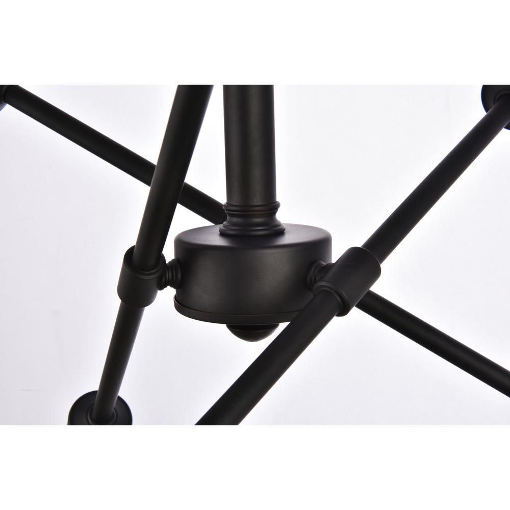 Axel 6 lights black pendant with hanging rod. Picture 3