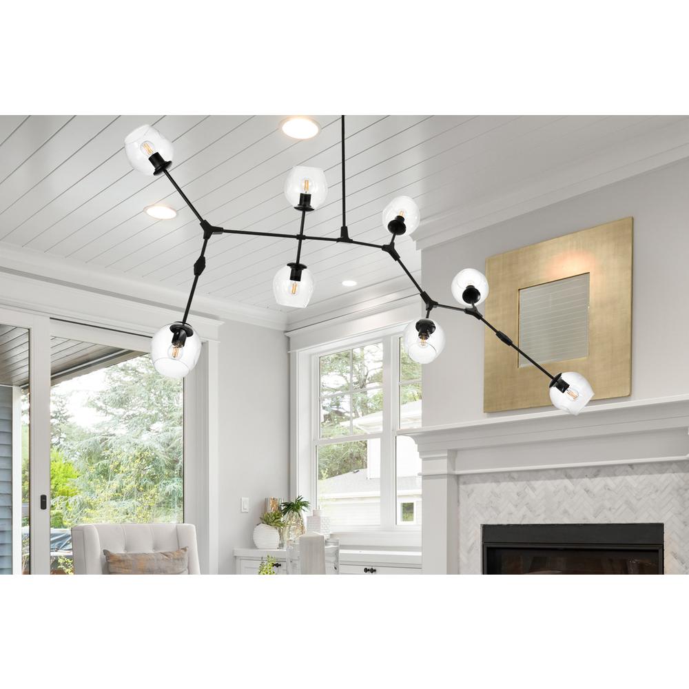 Cavoli 74 inch Chandelier in Black. Picture 8