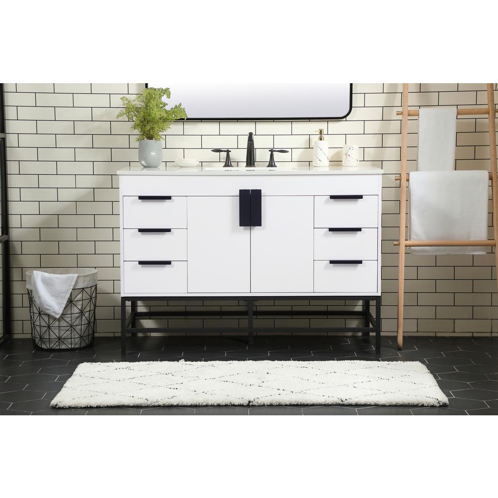 48 inch Single bathroom vanity in white. Picture 14
