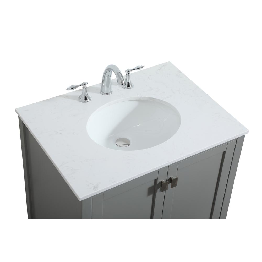 30 inch Single bathroom vanity in grey. Picture 10