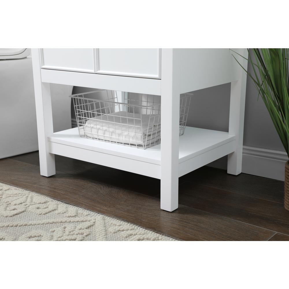 24 Inch SIngle Bathroom Vanity In White. Picture 6