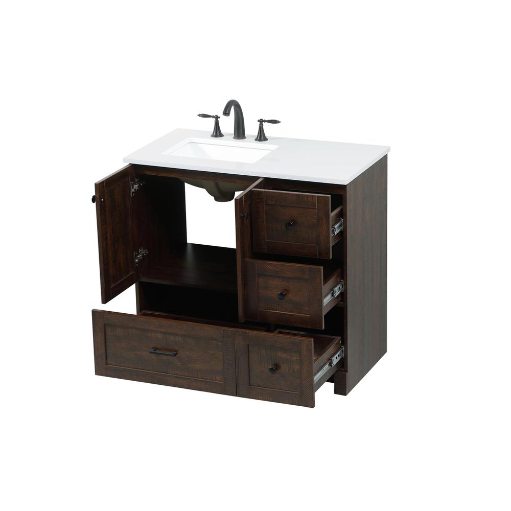 36 inch Single bathroom vanity in expresso. Picture 9