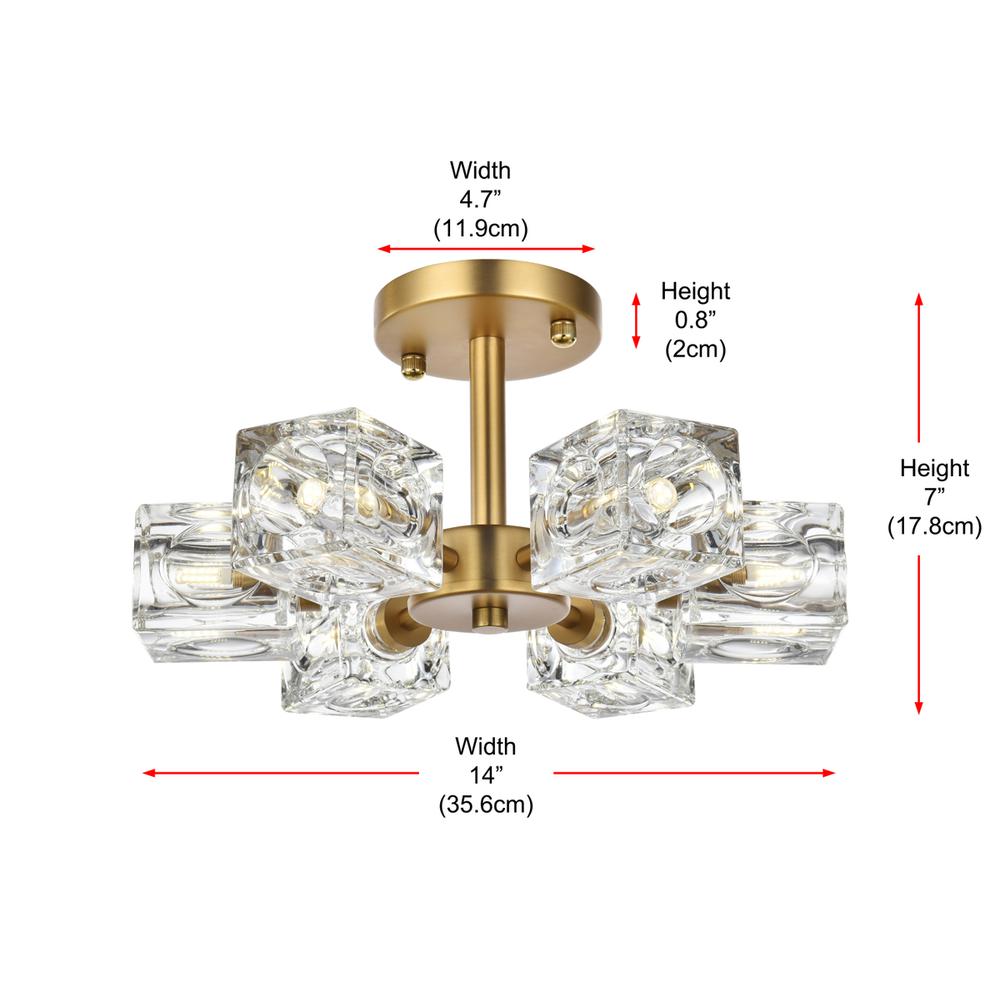 Lyra 14 inch Flush Mount in Satin Gold. Picture 8