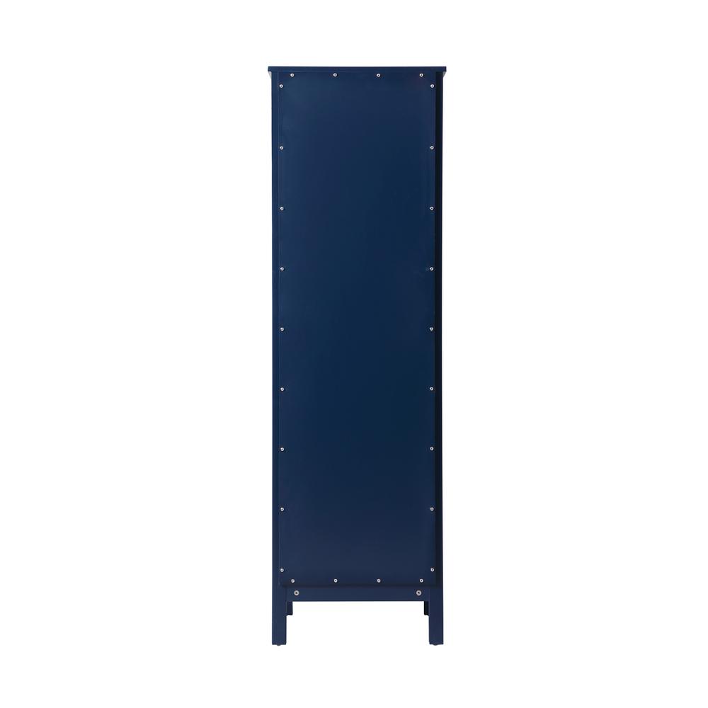 20 Inch Wide Bathroom Linen Storage Freestanding Cabinet In Blue. Picture 3
