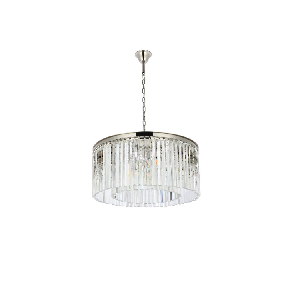 Sydney 8 light polished nickel Chandelier Clear Royal Cut Crystal. Picture 6