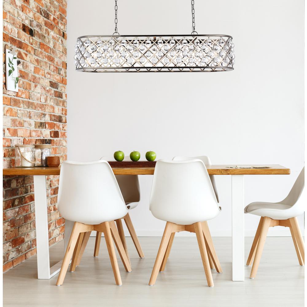 Madison 7 light polished Nickel Chandelier Clear Royal Cut Crystal. Picture 8