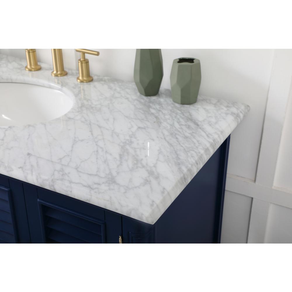 48 inch Single bathroom vanity in blue. Picture 5