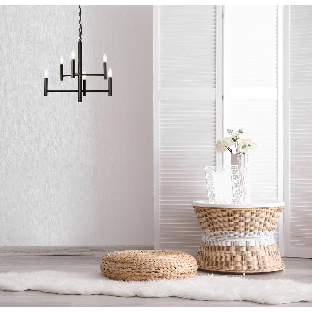 Carmella 6 lights pendant in black. Picture 8