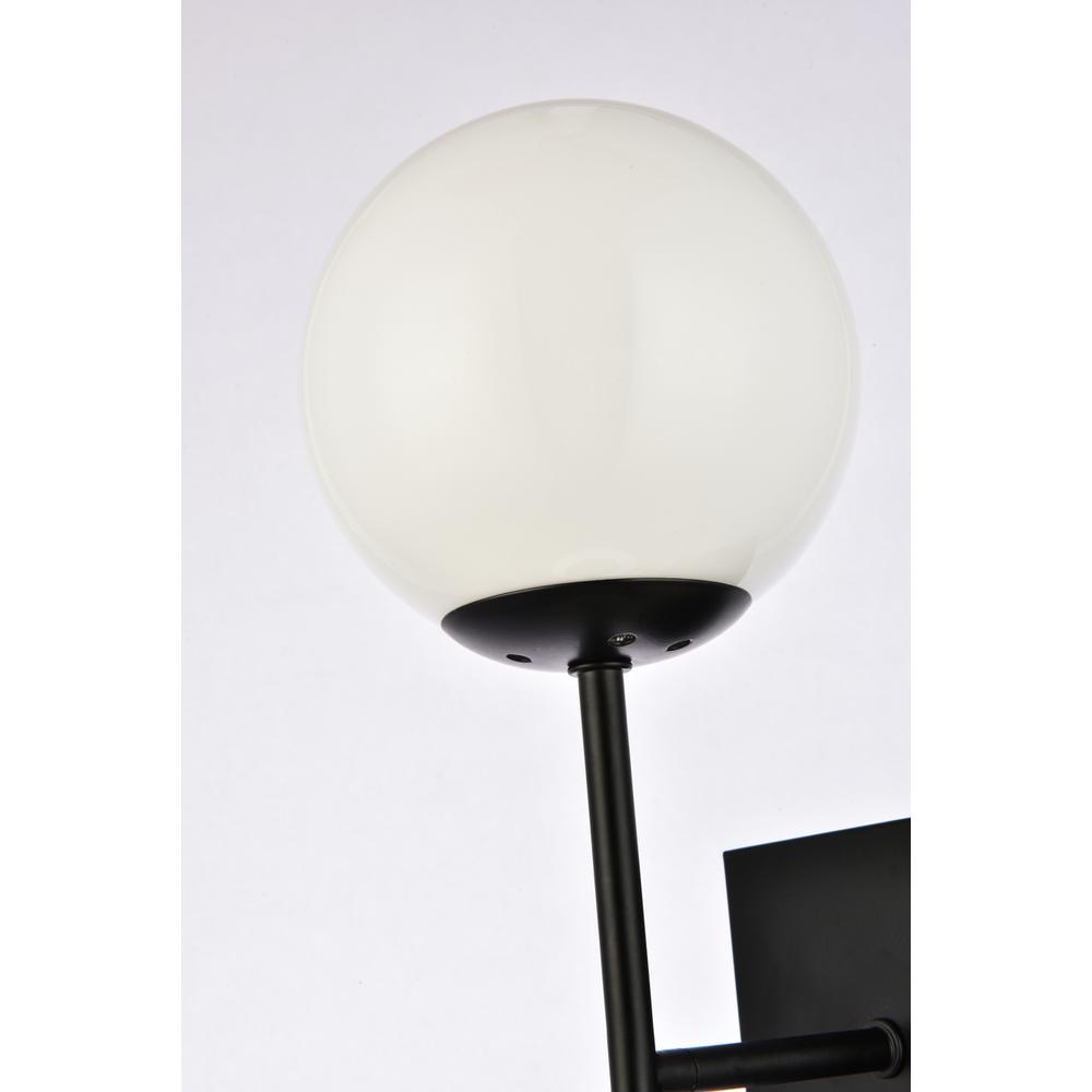 Neri 2 lights black and white glass wall sconce. Picture 4