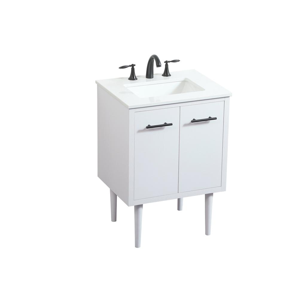 24 inch Single bathroom vanity in white. Picture 11
