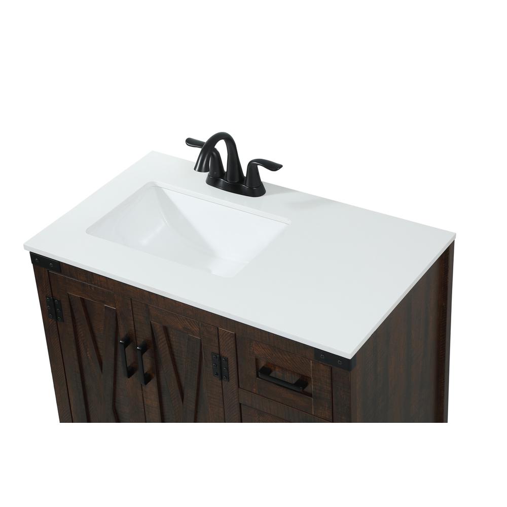 32 inch Single bathroom vanity in expresso. Picture 10