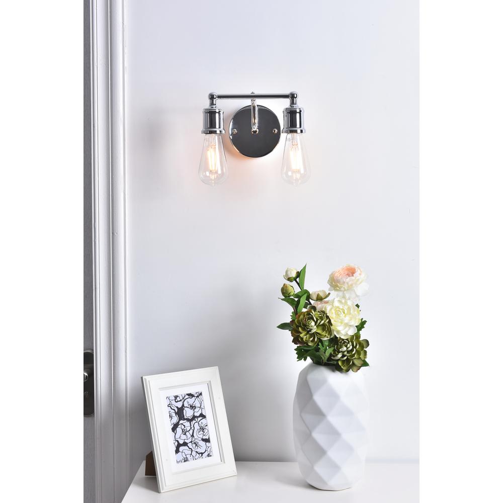 Serif 2 light chrome Wall Sconce. Picture 13