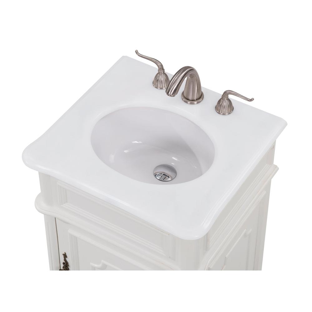 21 inch Single Bathroom vanity in Antique White. Picture 5