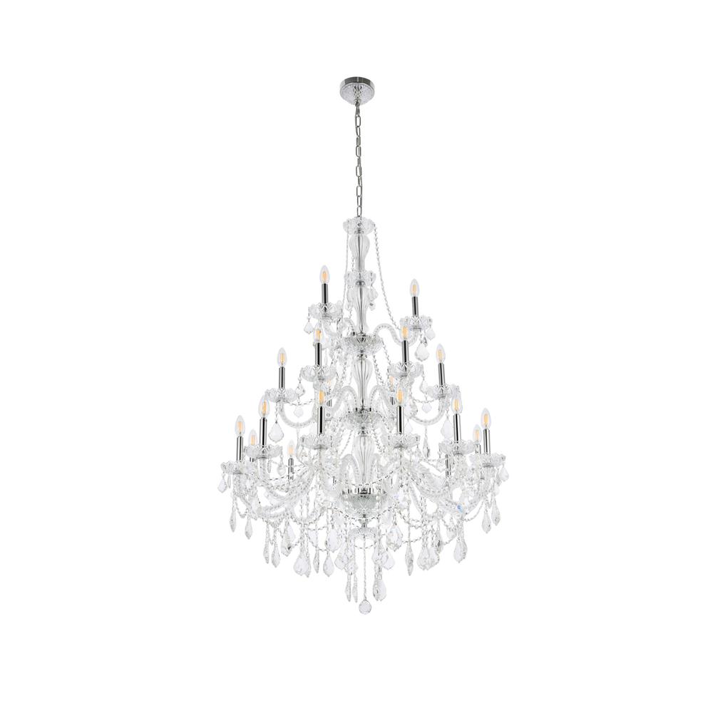 Giselle 21 light Chrome Chandelier Clear Royal Cut Crystal. Picture 6