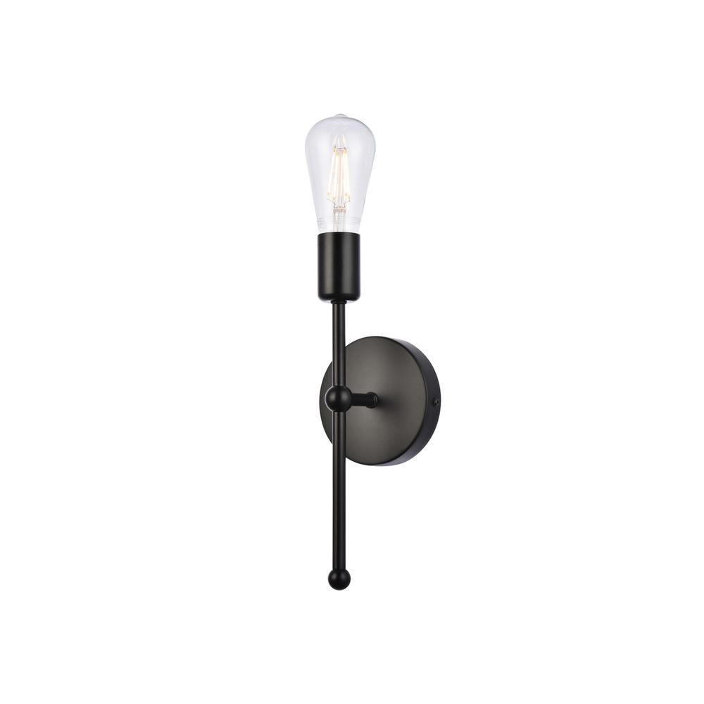 Keely 1 light black wall sconce. Picture 2