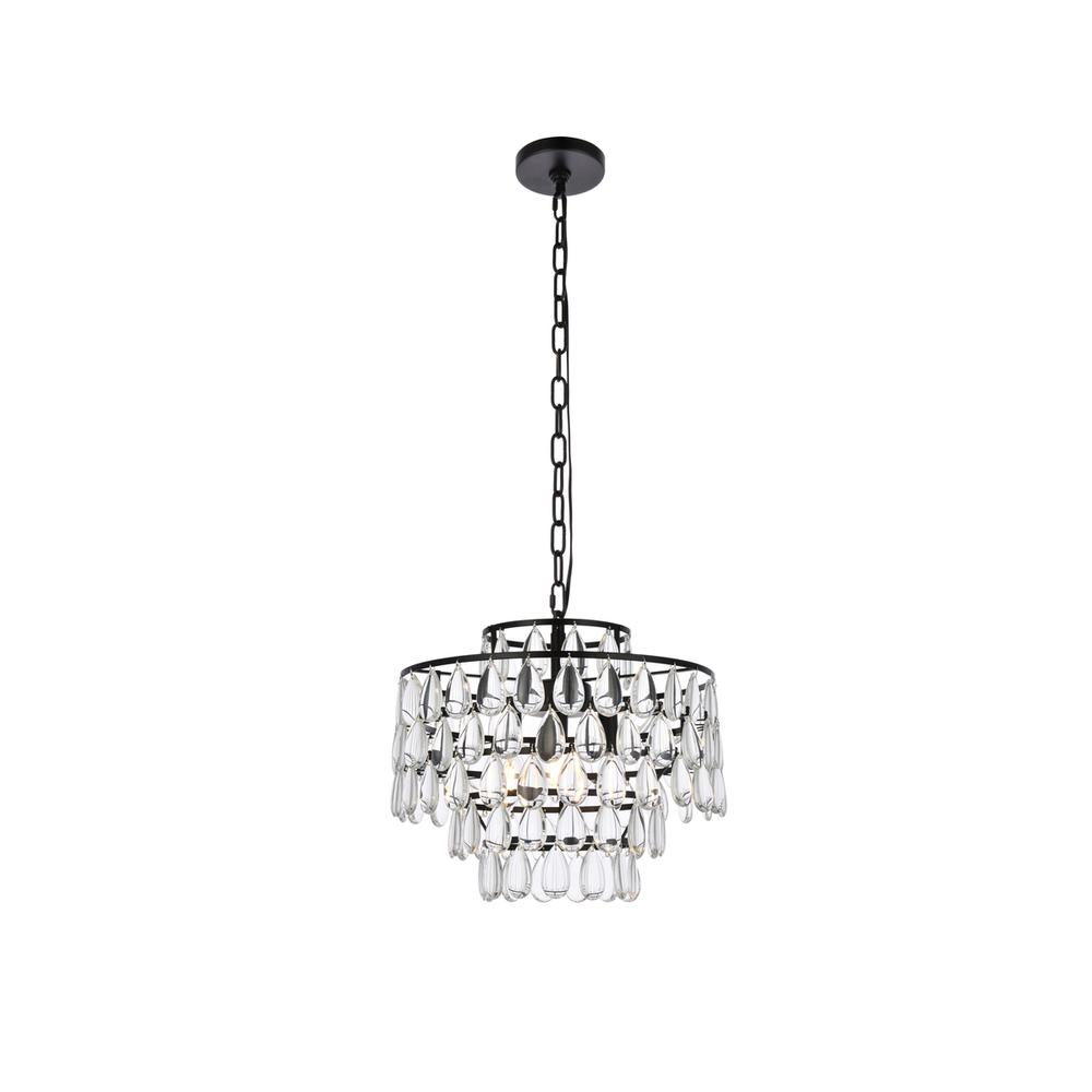 Mila 16 inch pendant in black. Picture 1