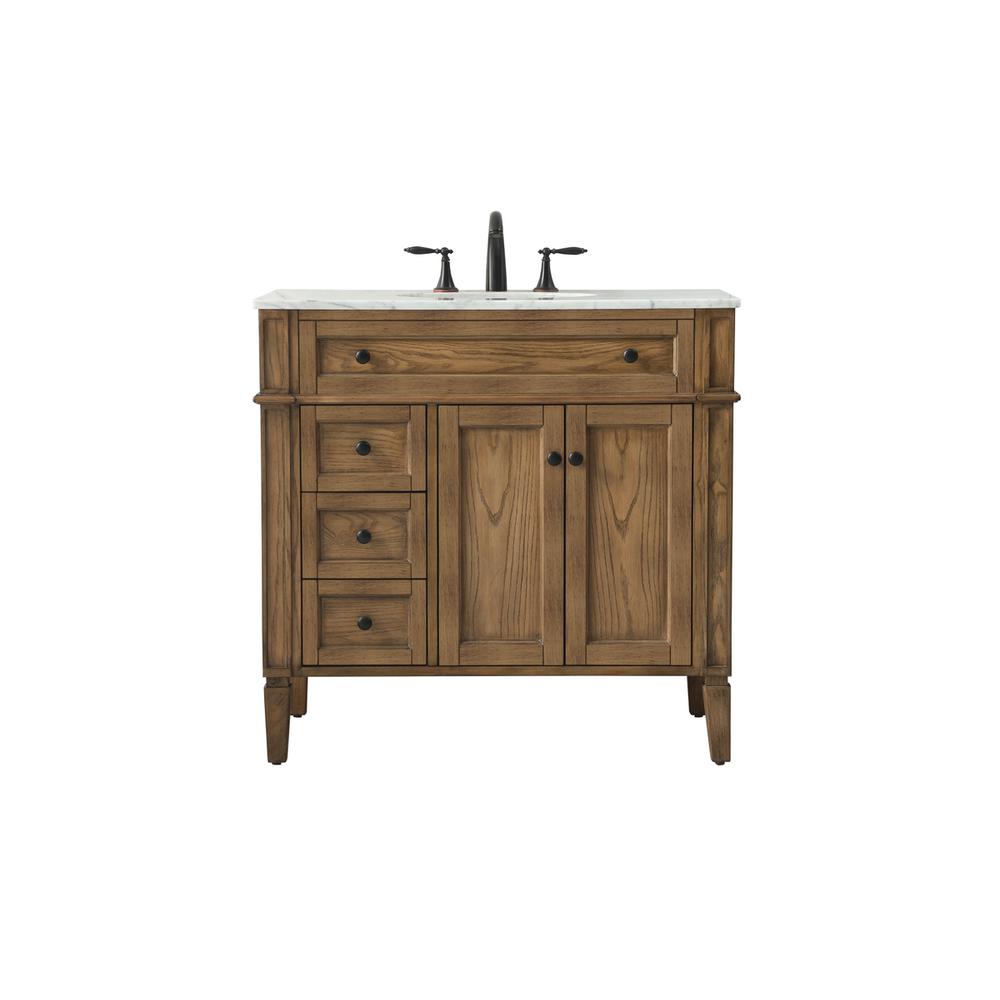 36 inch Single bathroom vanity in driftwood. Picture 1