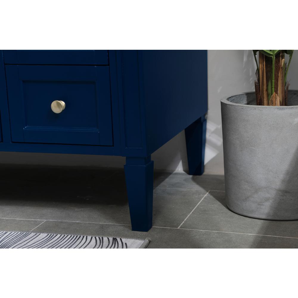 48 inch Single bathroom vanity in blue. Picture 5