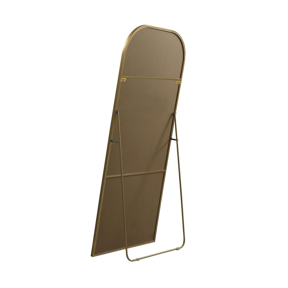 Metal Frame Arch Full Length Mirror 32x76 Inch in Brass. Picture 7