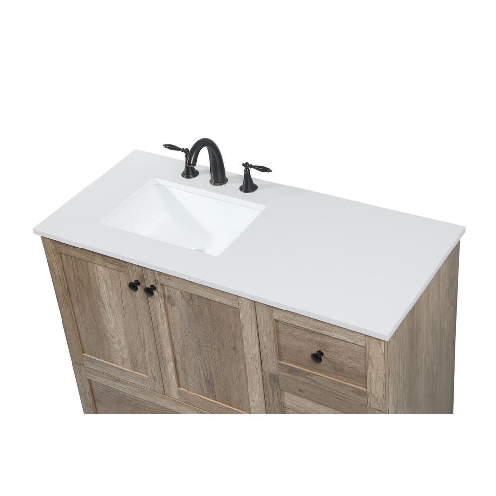 42 inch Single bathroom vanity in natural oak. Picture 10