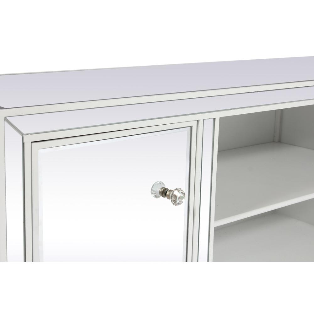 60 in. mirrored TV stand in white. Picture 5