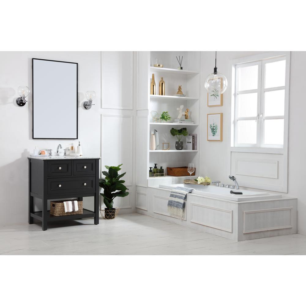 30 in. Single bathroom vanity set in Black. Picture 8