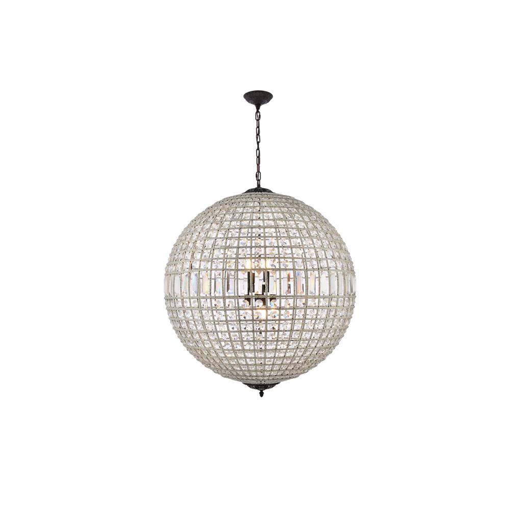 Olivia 8 light Dark Bronze Chandelier Clear Royal Cut Crystal. Picture 1