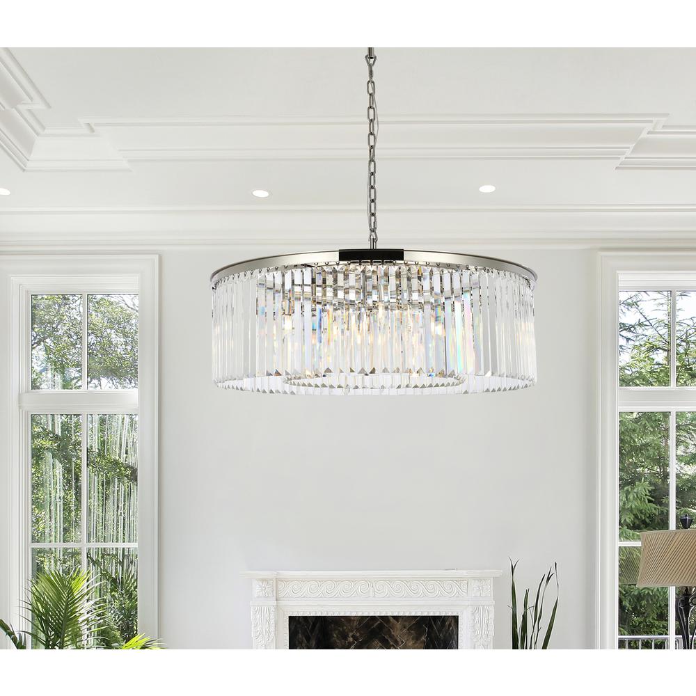 Sydney 10 light polished nickel Chandelier Clear Royal Cut Crystal. Picture 8