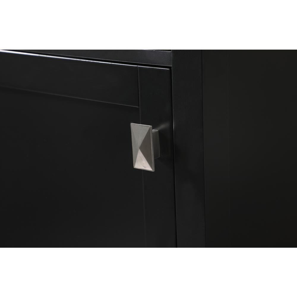 20 Inch Wide Bathroom Linen Storage Freestanding Cabinet In Black. Picture 5