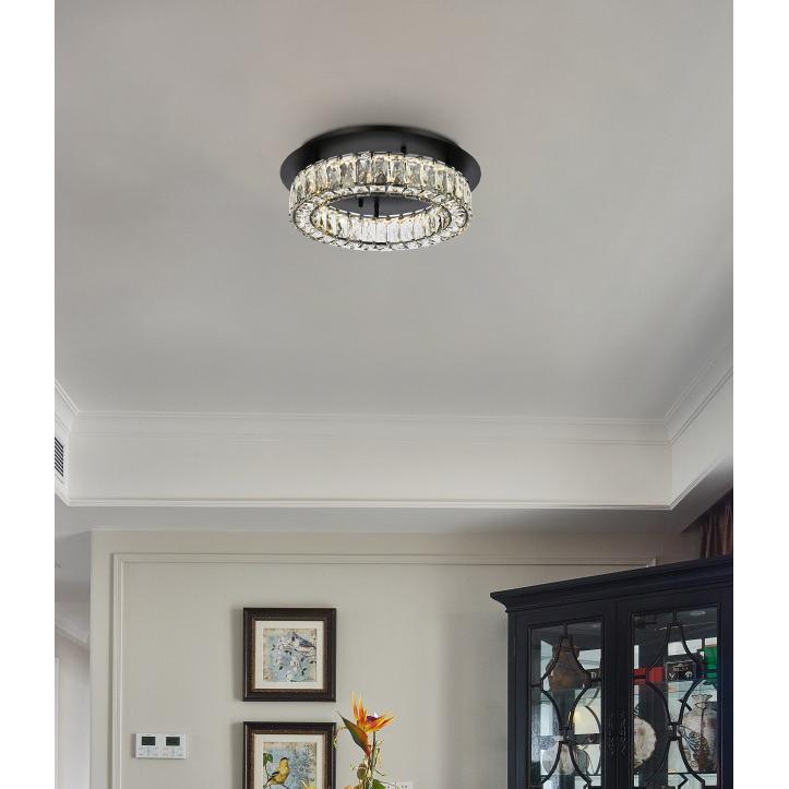 Monroe 18 inch LED Single flush mount in black. Picture 7