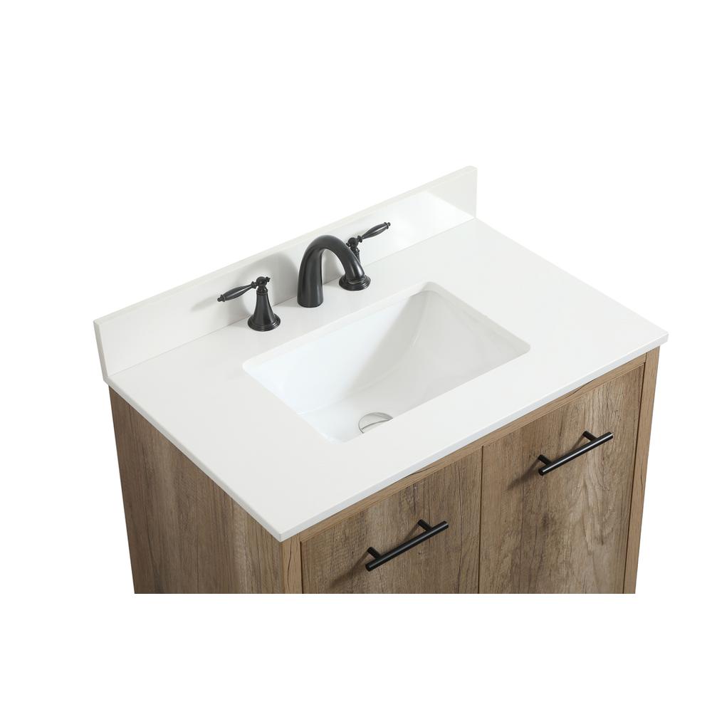 30 inch Single bathroom vanity in natural oak with backsplash. Picture 13