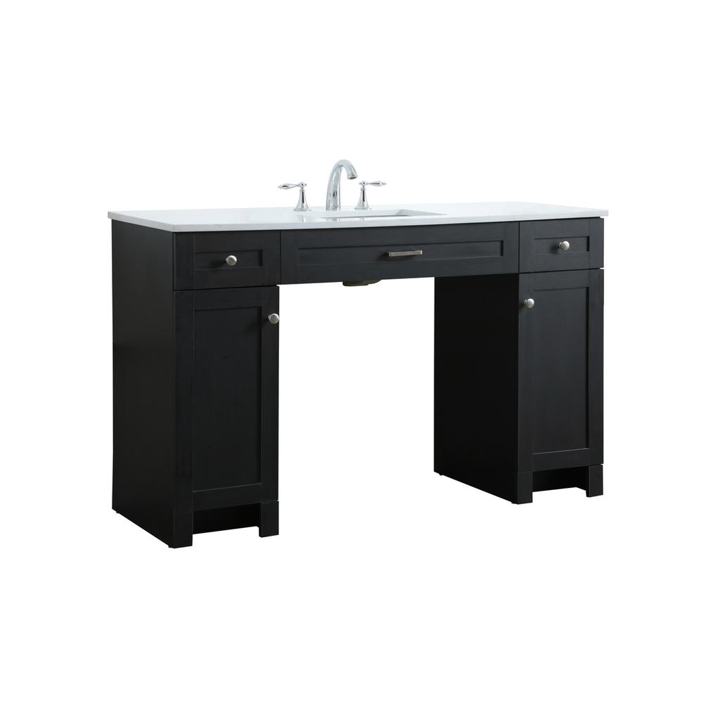 54 Inch ADA Compliant Bathroom Vanity In Black. Picture 7