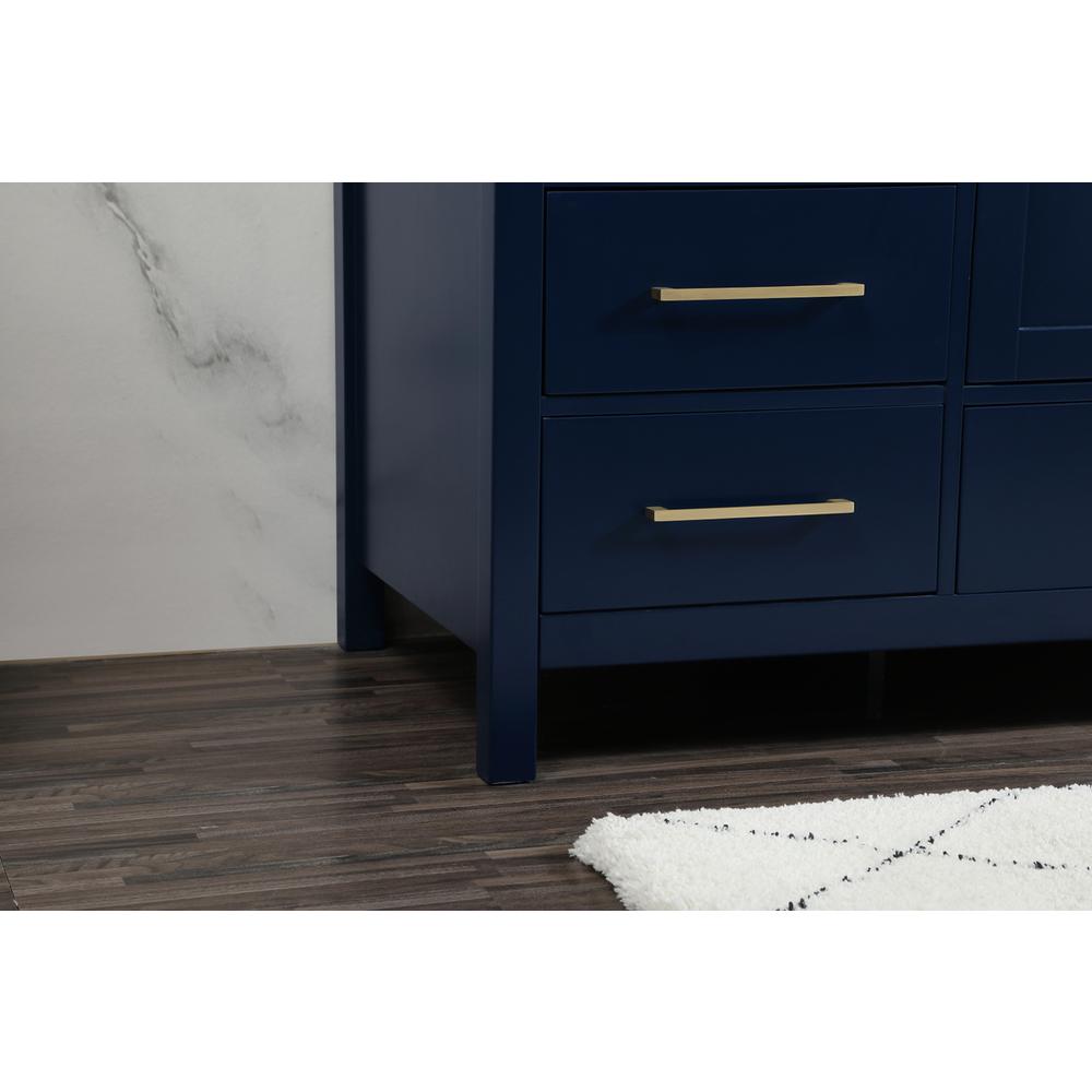 60 inch Single bathroom vanity in blue. Picture 6
