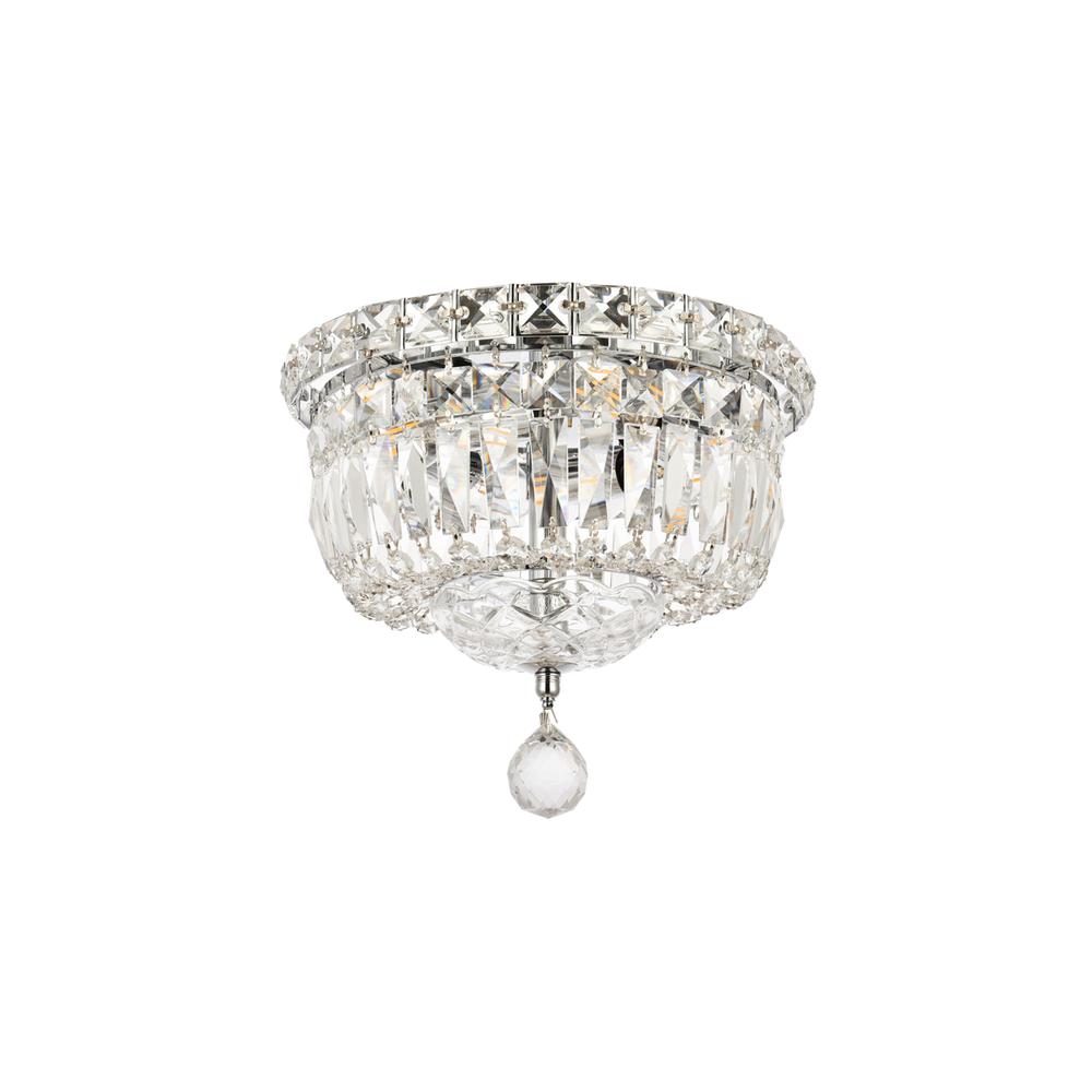 Tranquil 4 light Chrome Flush Mount Clear Royal Cut Crystal. Picture 5