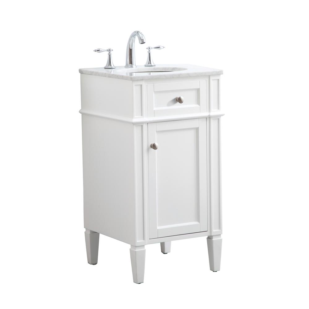 18 in. Single Bathroom Vanity set in white. Picture 12