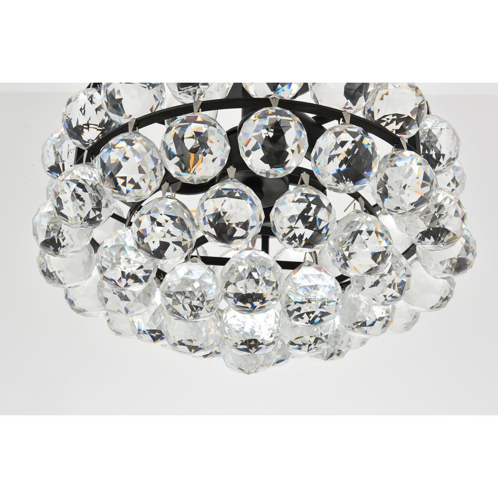 Savannah 12 inch flush mount in black. Picture 3