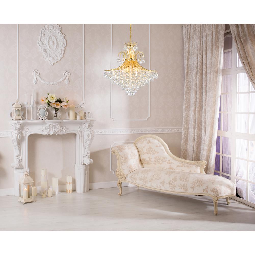 Toureg 15 light Gold Chandelier Clear Royal Cut Crystal. Picture 8