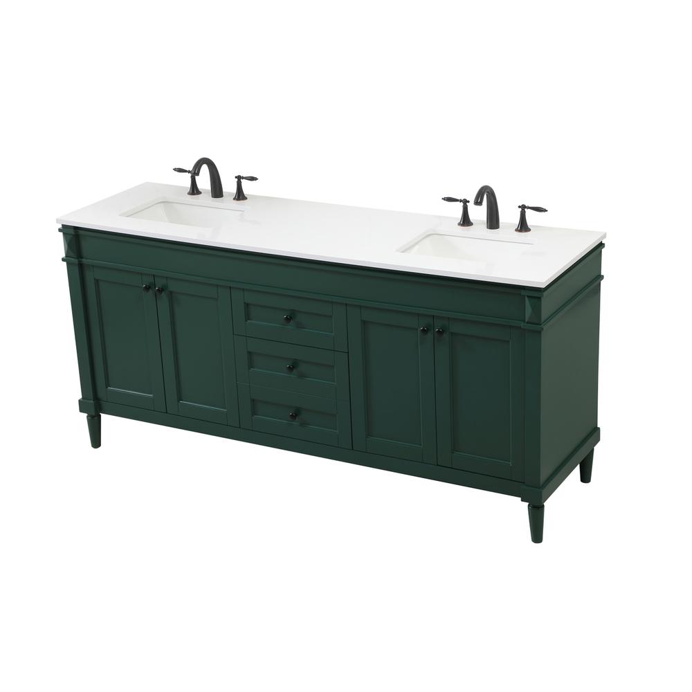 72 inch double bathroom vanity in green. Picture 8