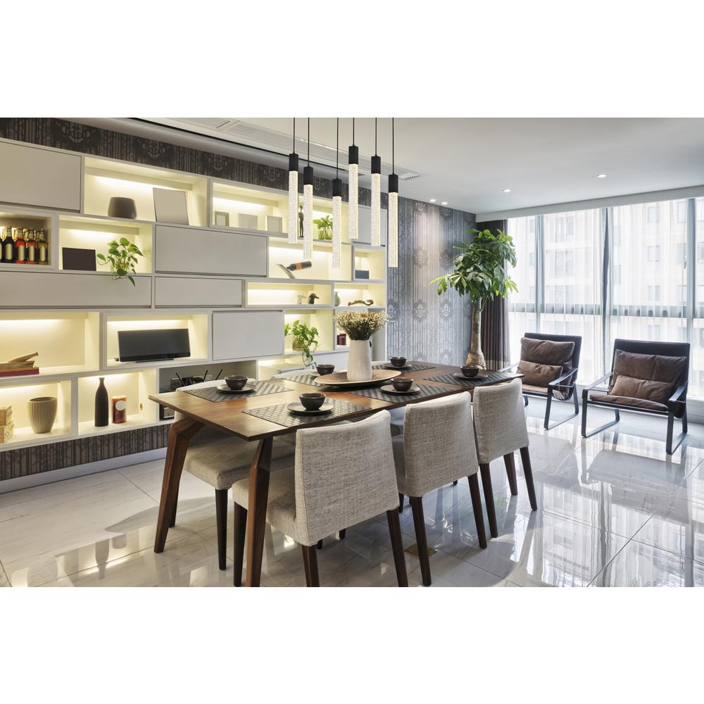 Weston 6 lights pendant in black. Picture 7