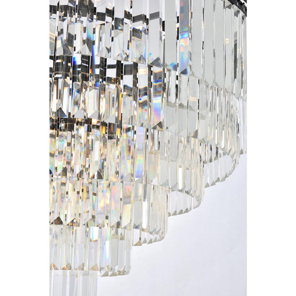 Sydney 33 light Matte Black Chandelier Clear Royal Cut Crystal. Picture 5