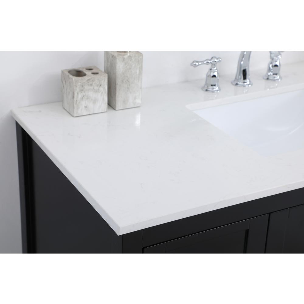 48 inch Single Bathroom Vanity in Black. Picture 5