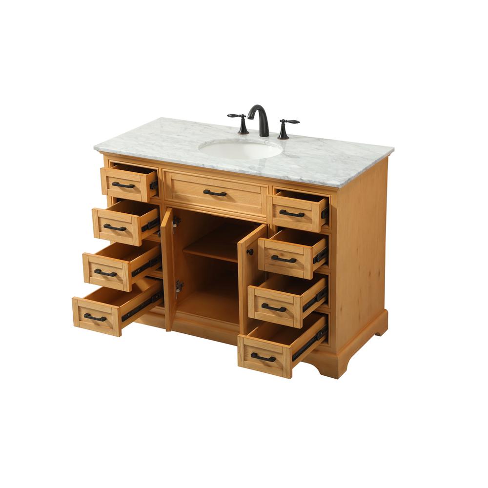 48 inch Single bathroom vanity in natural wood. Picture 9