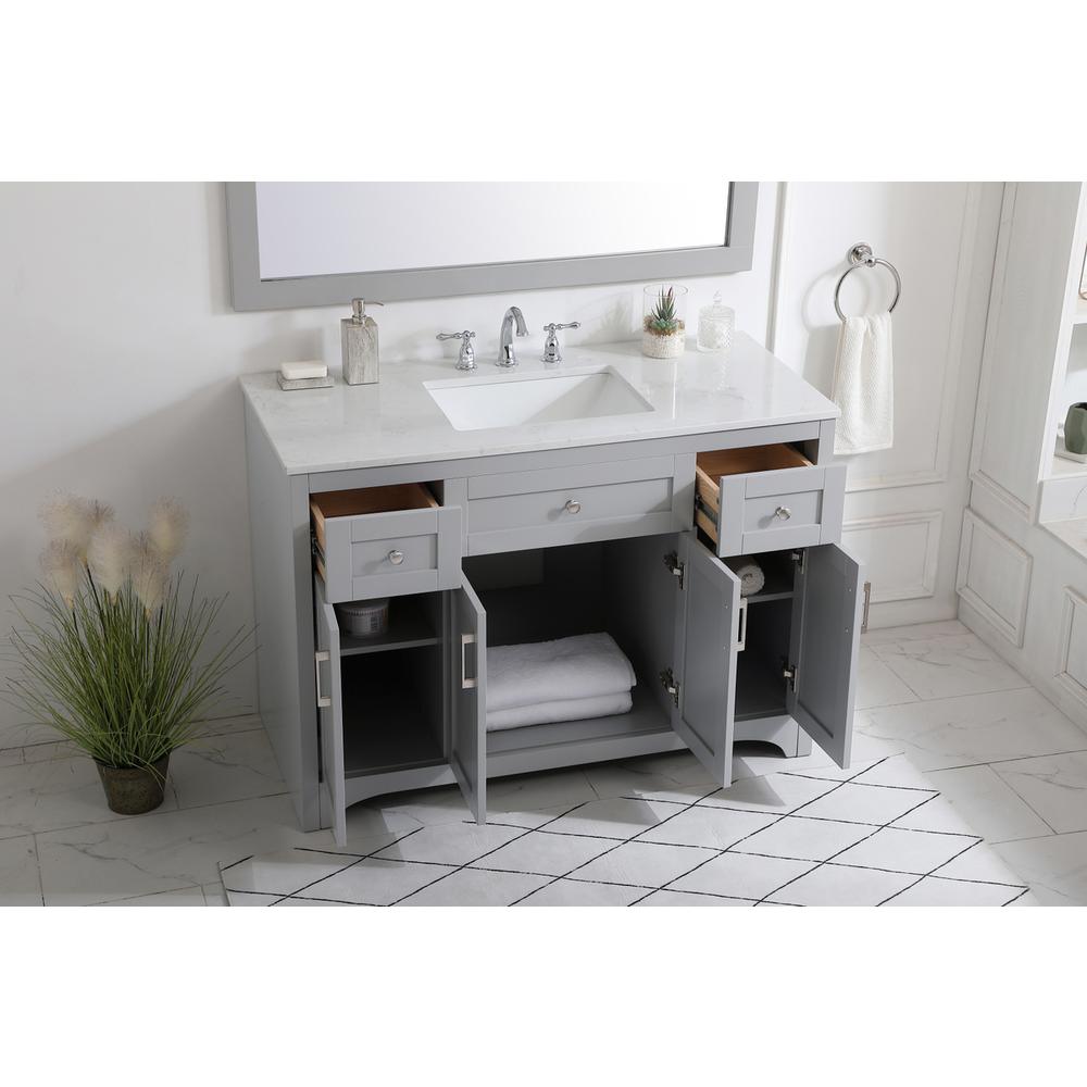 48 inch Single Bathroom Vanity in Grey. Picture 3