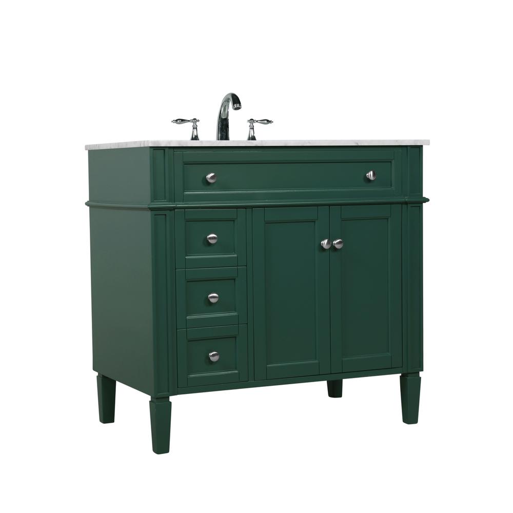 36 inch Single bathroom vanity in green. Picture 7